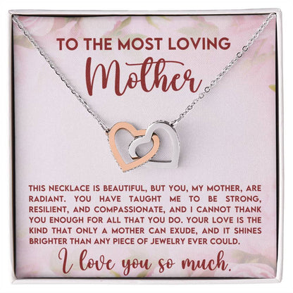 Loving Mother Interlocking Hearts Necklace-[Heartfelt Family Gift]