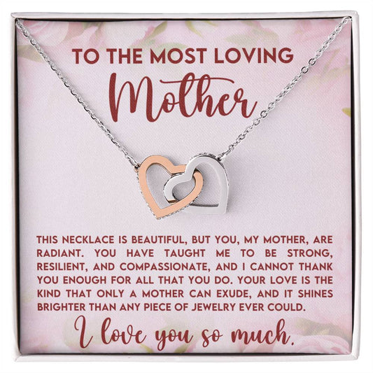 Loving Mother Interlocking Hearts Necklace-[Heartfelt Family Gift]