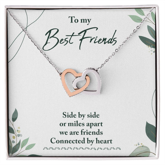 Best Friends Interlocking Hearts Necklace-[Heartfelt Family Gift]