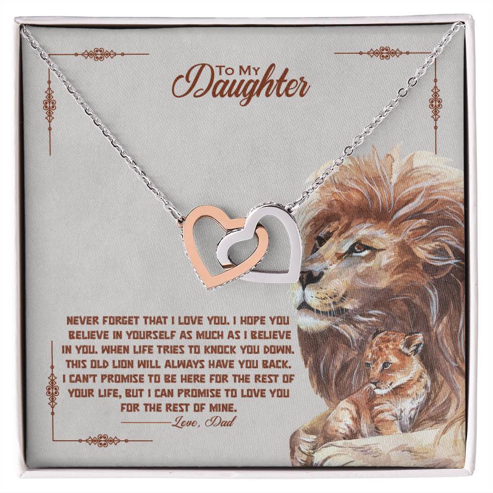 Daughters Interlocking Hearts Necklace - Always with You  Perfect Gift-[Heartfelt Family Gift]