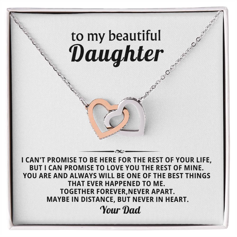 Daughter Interlocking Hearts Necklace Gift