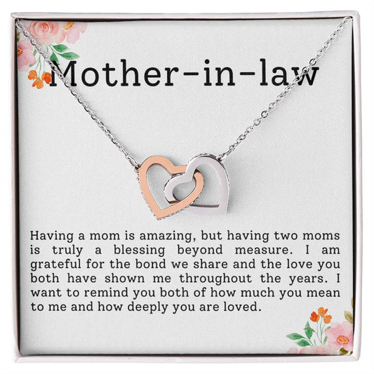 Mother in Law Interlocking Hearts Necklace-[Heartfelt Family Gift]