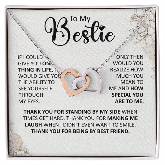 Bestie Interlocking Hearts Necklace-[Heartfelt Family Gift]