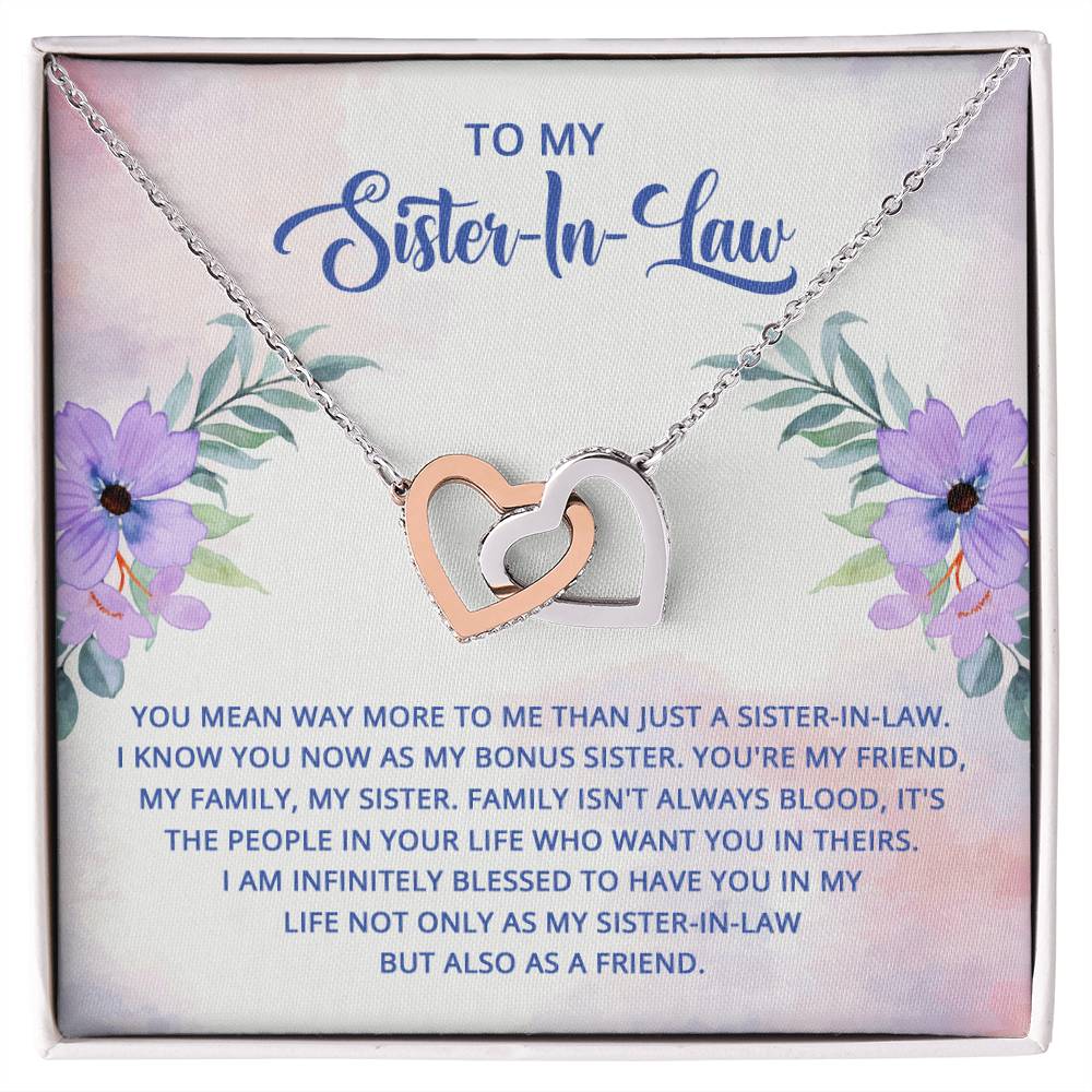 Sister in Law Interlocking Hearts Necklace-[Heartfelt Family Gift]