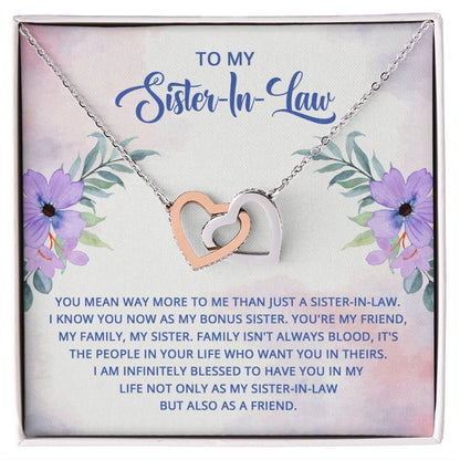 Sister in Law Interlocking Hearts Necklace-[Heartfelt Family Gift]