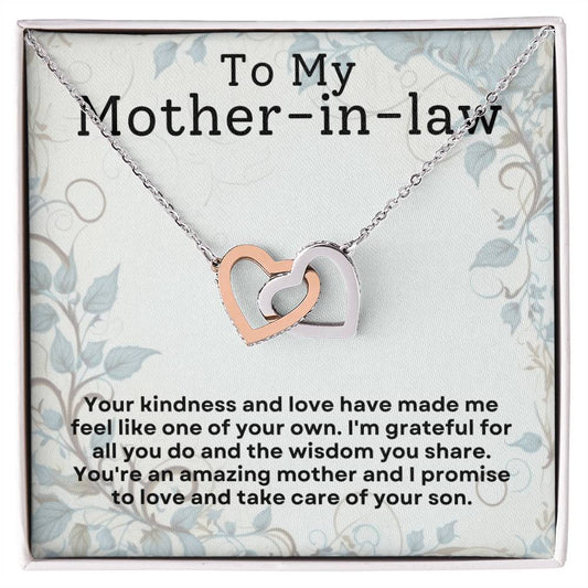 Mother in Law Interlocking Hearts Necklace-[Heartfelt Family Gift]