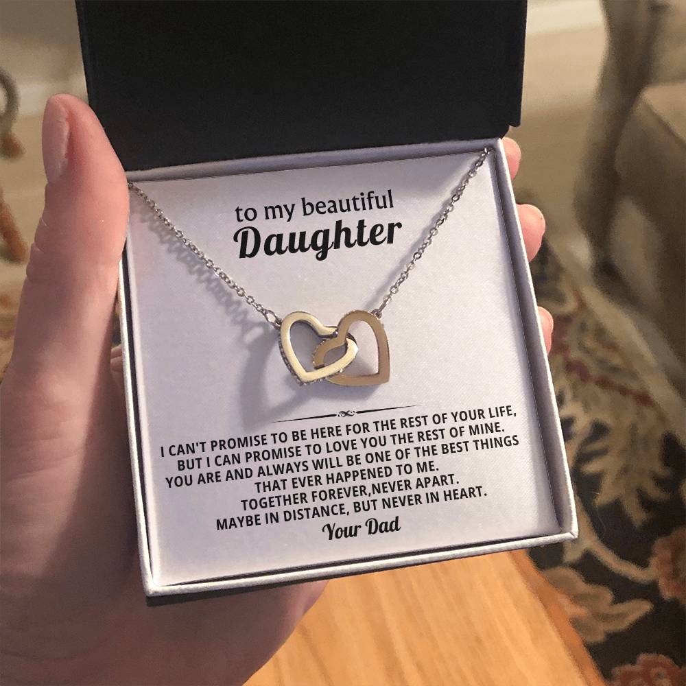 Daughter Interlocking Hearts Necklace Gift