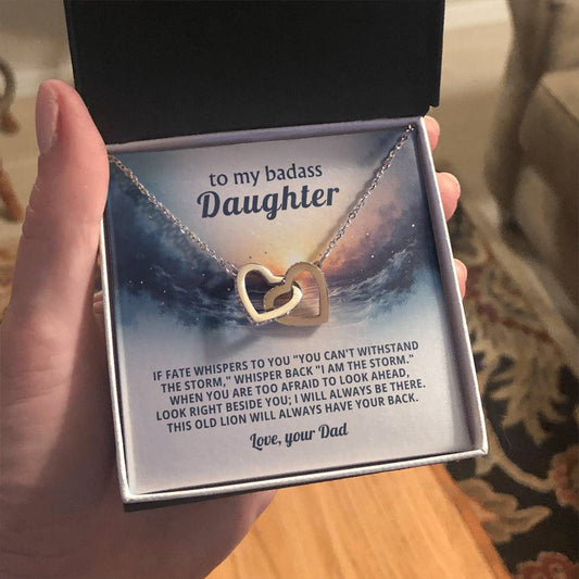 Daughter Encouragement Necklace -Rise above the storm