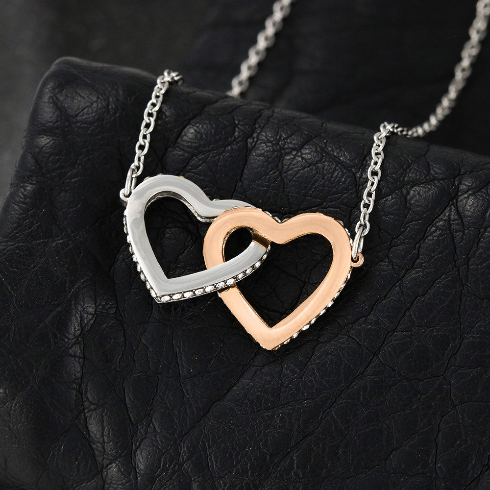 Granddaughter Christmas Interlocking Hearts Necklace Gift-[Heartfelt Family Gift]