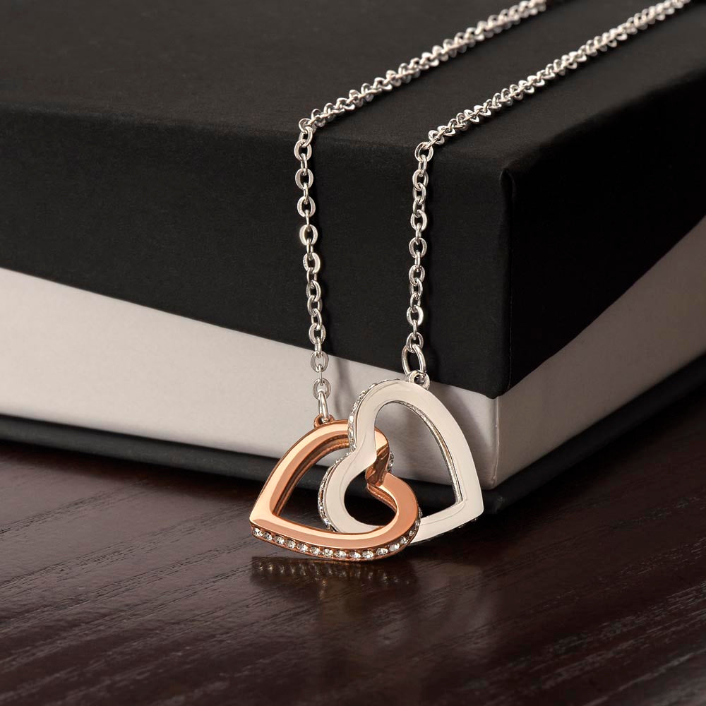 Granddaughter Christmas Interlocking Hearts Necklace Gift-[Heartfelt Family Gift]