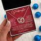 Granddaughter Christmas Interlocking Hearts Necklace Gift-[Heartfelt Family Gift]