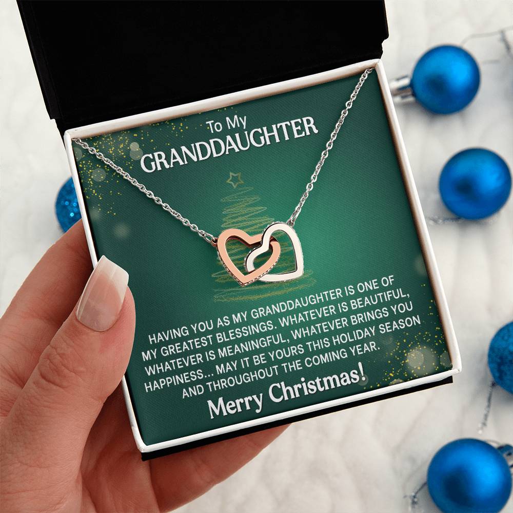 Interlocking Hearts Granddaughter Christmas Gift - Beautiful and Meaningful-[Heartfelt Family Gift]