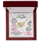 To Daughter Loving and Breathing Interlocking Hearts Necklace-[Heartfelt Family Gift]