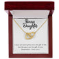 Bonus Daughter  Interlocking Hearts Necklace-[Heartfelt Family Gift]