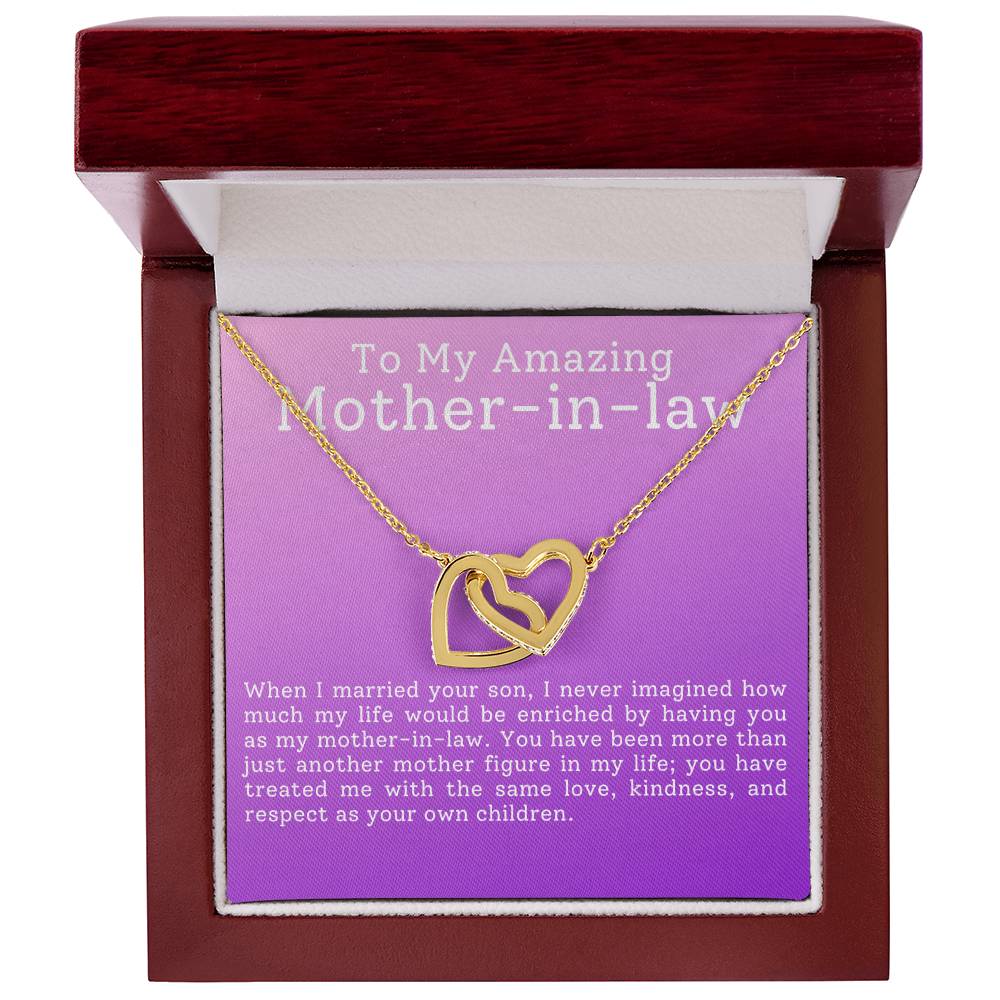 Mother in Law Interlocking Hearts Necklace-[Heartfelt Family Gift]