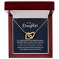 Daughter Special Bond Interlocking Hearts Necklace-[Heartfelt Family Gift]