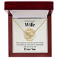 Beautiful Wife Interlocking Hearts Necklace-[Heartfelt Family Gift]