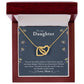 Daughter My Pride Interlocking Hearts Necklace-[Heartfelt Family Gift]