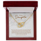 Daughter in My Eyes Interlocking Hearts Necklace-[Heartfelt Family Gift]