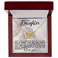 Daughter Interlocking Hearts Necklace-[Heartfelt Family Gift]