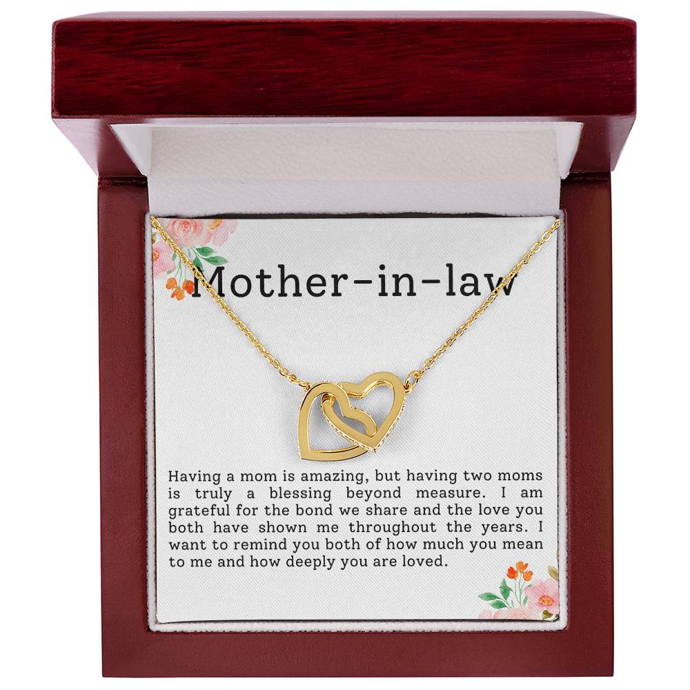 Mother in Law Interlocking Hearts Necklace-[Heartfelt Family Gift]