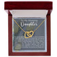 Daughter Motherhood Interlocking Hearts Necklace-[Heartfelt Family Gift]