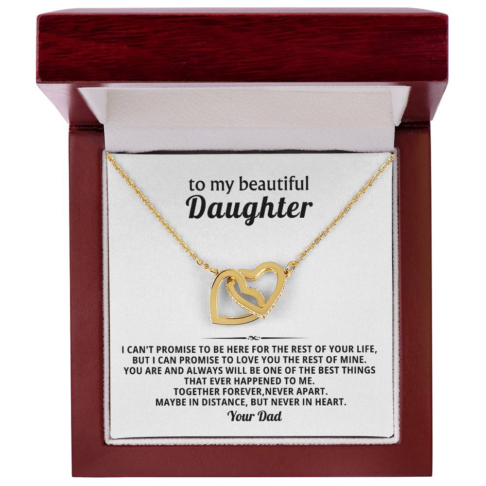 Daughter Interlocking Hearts Necklace Gift