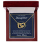 Beautiful Daughter Interlocking Hearts Necklace-[Heartfelt Family Gift]