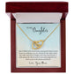 Daughter Learn From Everything Interlocking Hearts Necklace-[Heartfelt Family Gift]