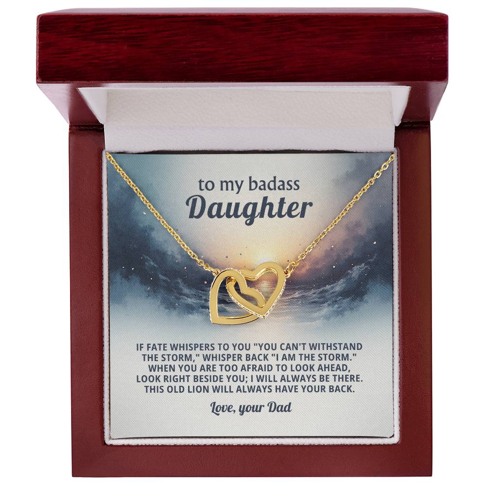 Daughter Encouragement Necklace -Rise above the storm