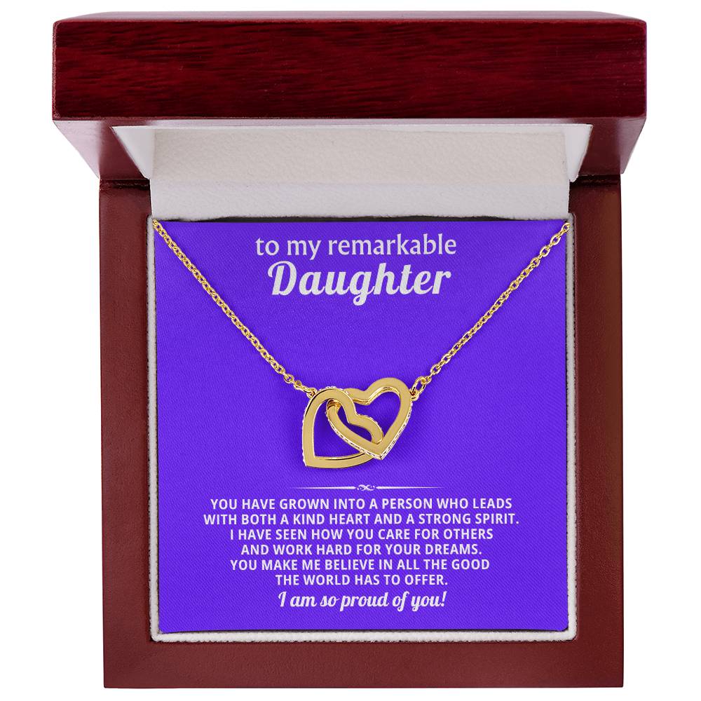 Daughter Interlocking Hearts Necklace Gift