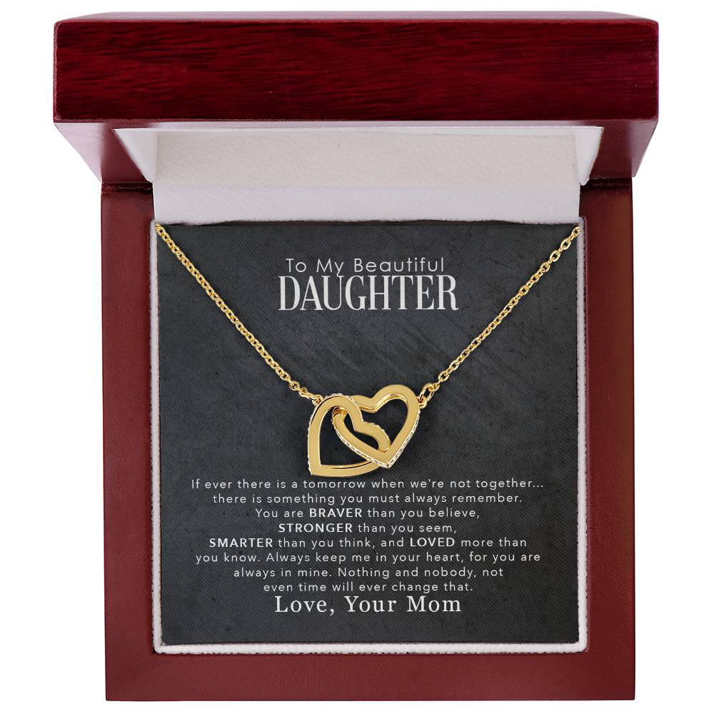 Interlocking Hearts Necklace for Daughter Show Your Love in Every Way-[Heartfelt Family Gift]