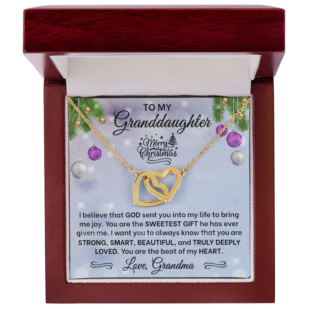 Granddaughter Interlocking Hearts Necklace-[Heartfelt Family Gift]