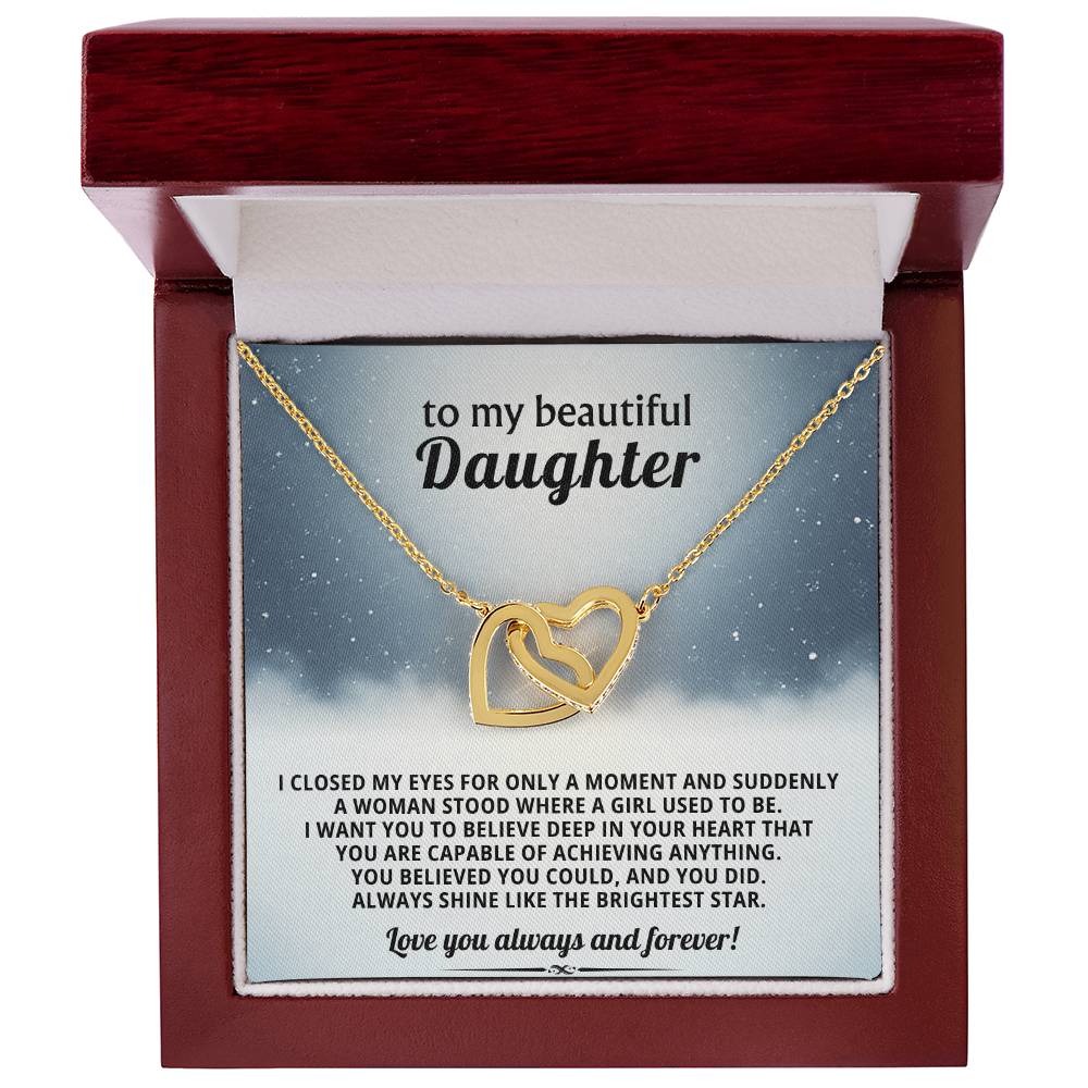 Daughter Interlocking Hearts Necklace Gift