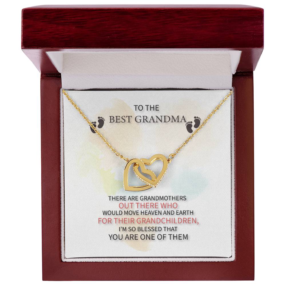Best Grandma Interlocking Hearts Necklace-[Heartfelt Family Gift]