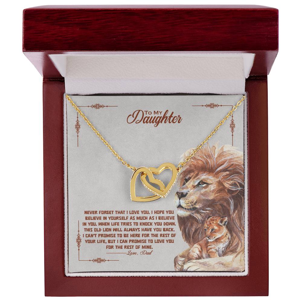 Daughters Interlocking Hearts Necklace - Always with You  Perfect Gift-[Heartfelt Family Gift]