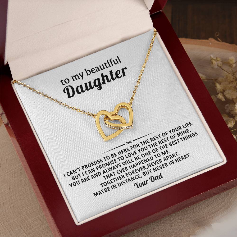 Daughter Interlocking Hearts Necklace Gift