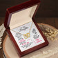 To Daughter Loving and Breathing Interlocking Hearts Necklace-[Heartfelt Family Gift]