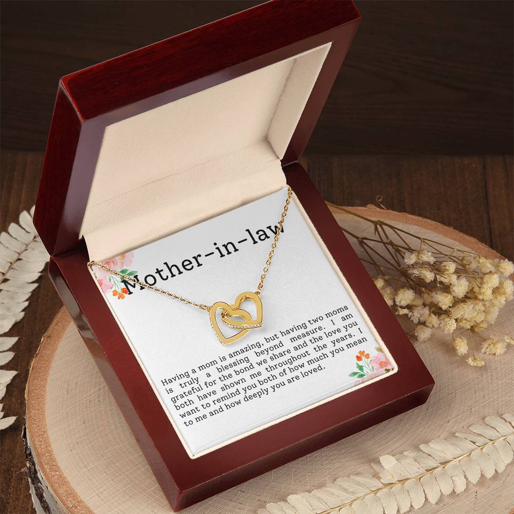 Mother in Law Interlocking Hearts Necklace-[Heartfelt Family Gift]