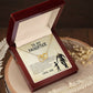 Daughter Aim For The Skys Interlocking Hearts Necklace-[Heartfelt Family Gift]