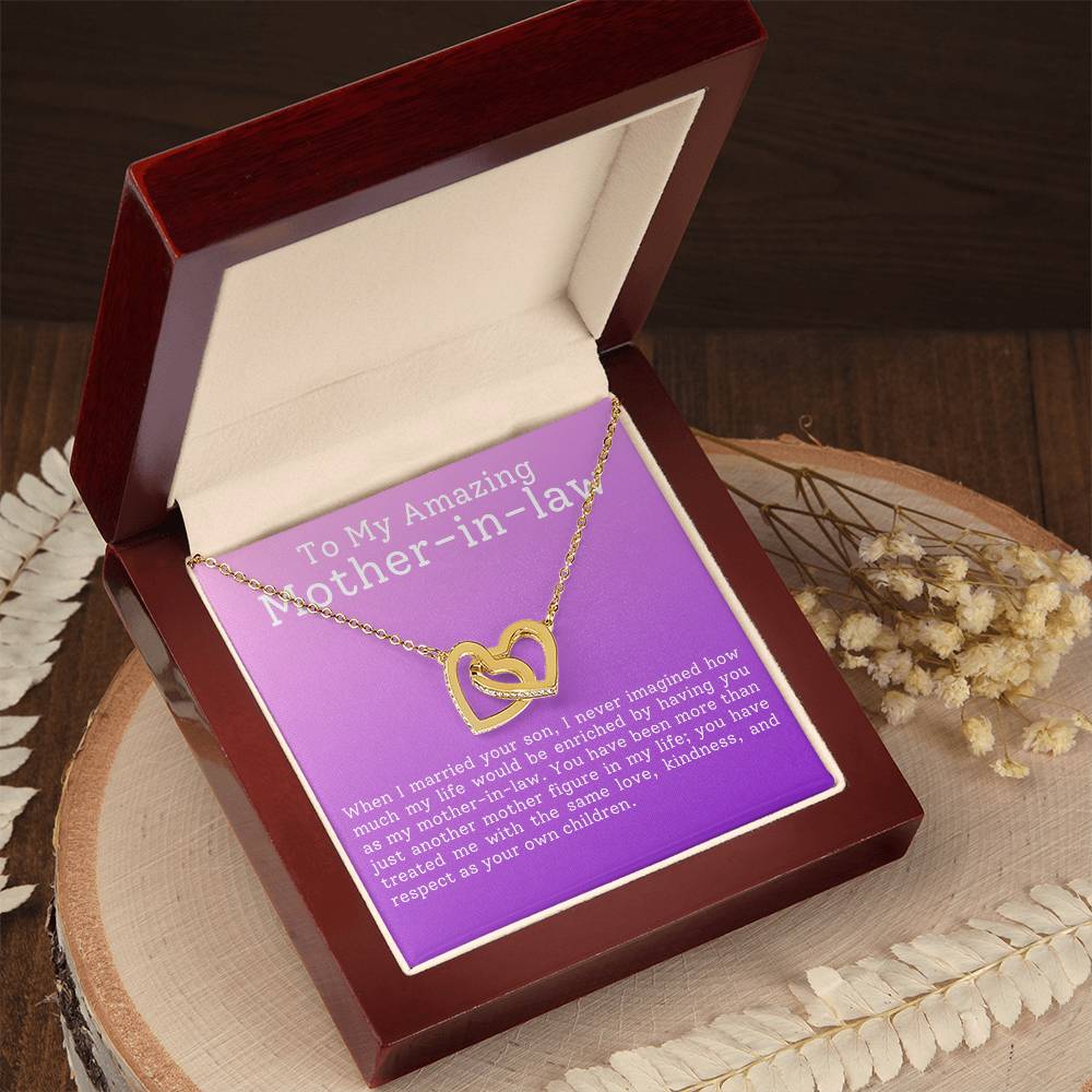 Mother in Law Interlocking Hearts Necklace-[Heartfelt Family Gift]