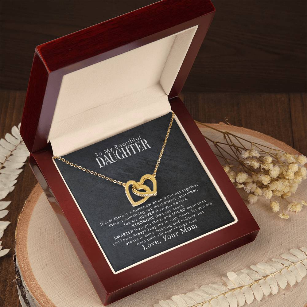 Interlocking Hearts Necklace for Daughter Show Your Love in Every Way-[Heartfelt Family Gift]