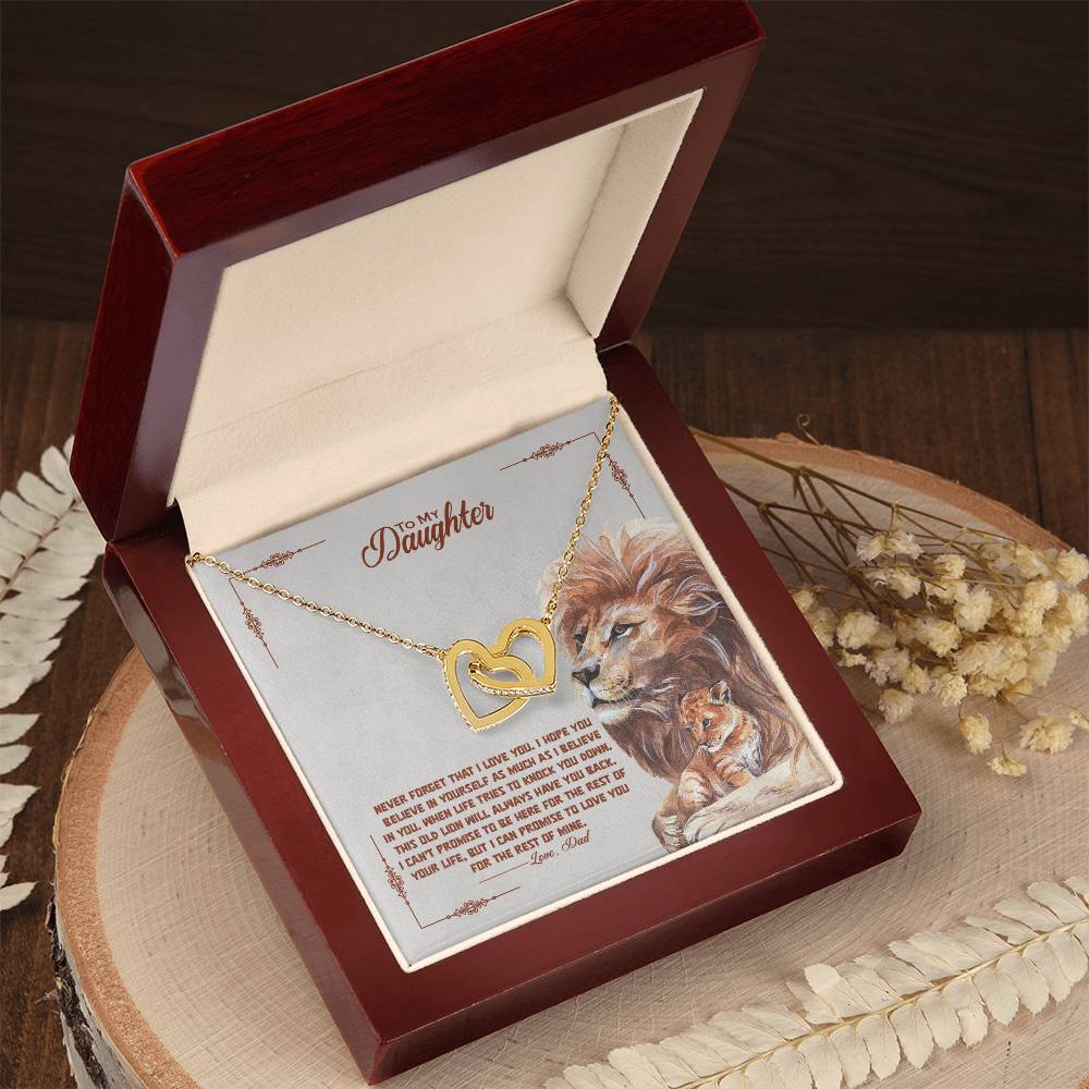 Daughters Interlocking Hearts Necklace - Always with You  Perfect Gift-[Heartfelt Family Gift]