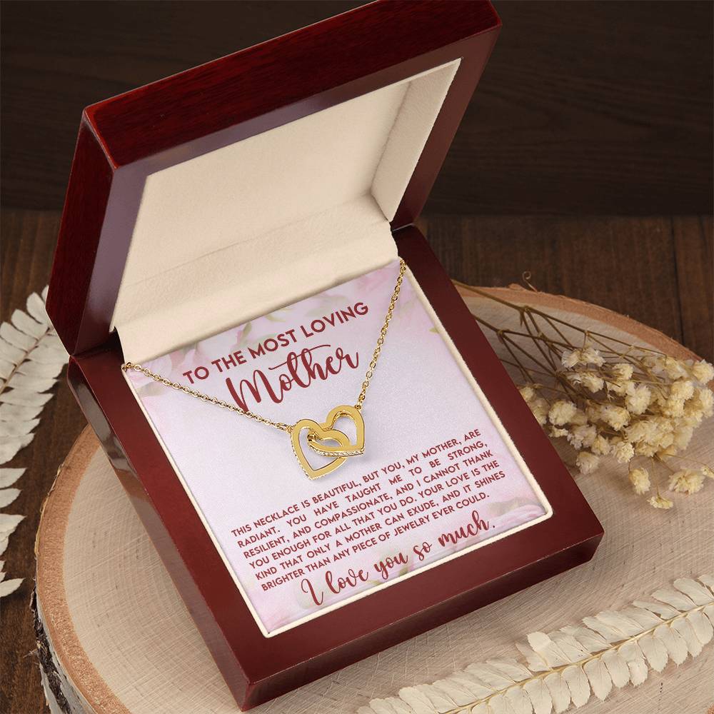 Loving Mother Interlocking Hearts Necklace-[Heartfelt Family Gift]