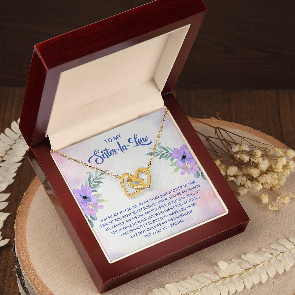 Sister in Law Interlocking Hearts Necklace-[Heartfelt Family Gift]