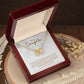 Daughter in My Eyes Interlocking Hearts Necklace-[Heartfelt Family Gift]