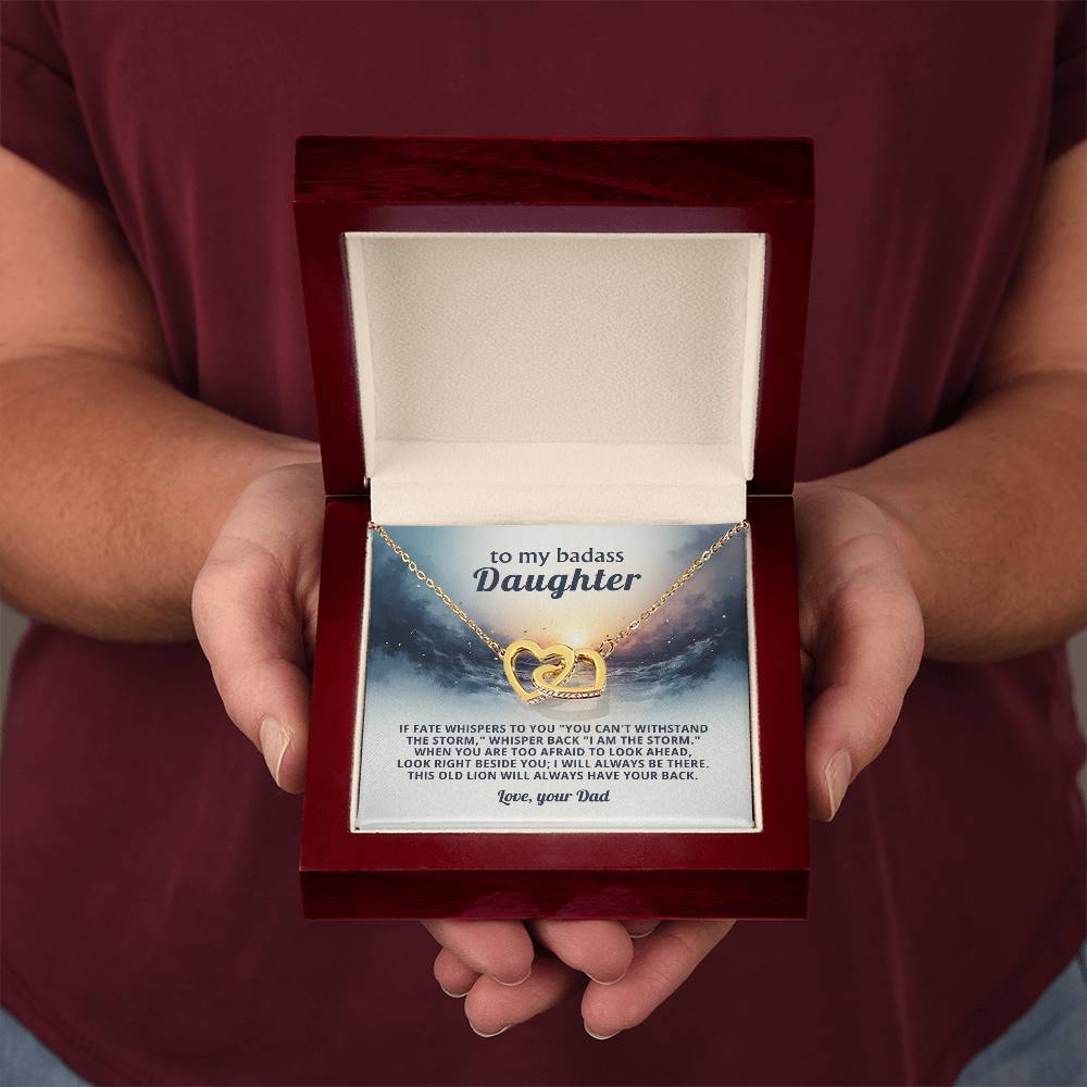 Daughter Encouragement Necklace -Rise above the storm