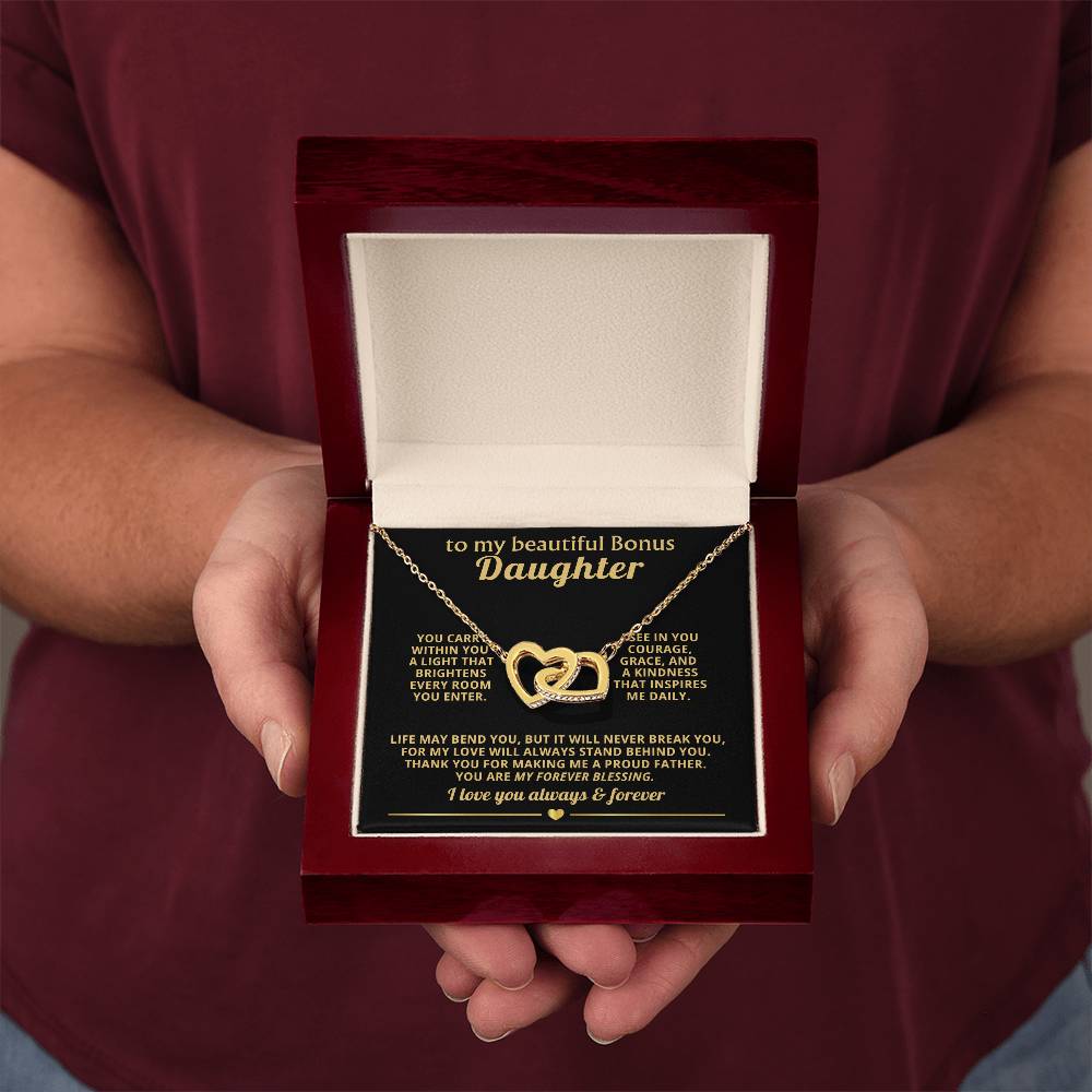 Daughter Interlocking Hearts Necklace Gift