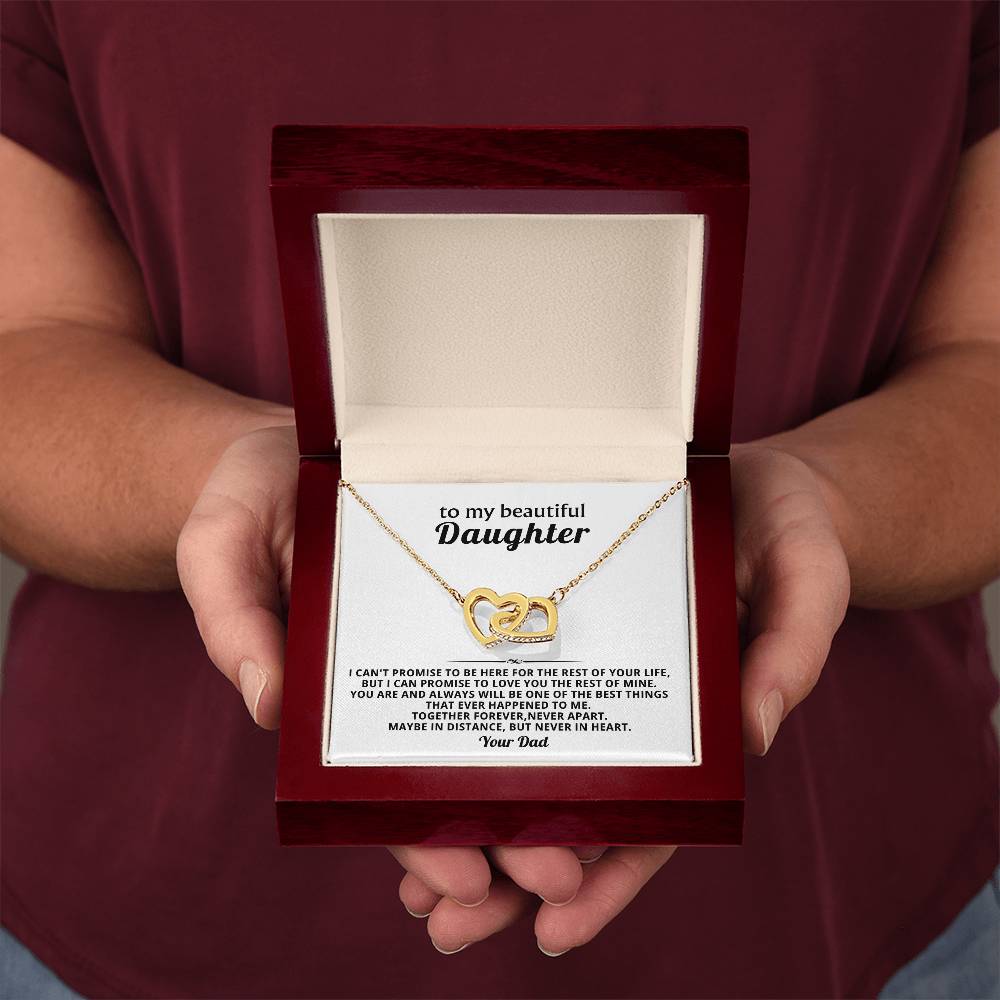 Daughter Interlocking Hearts Necklace Gift