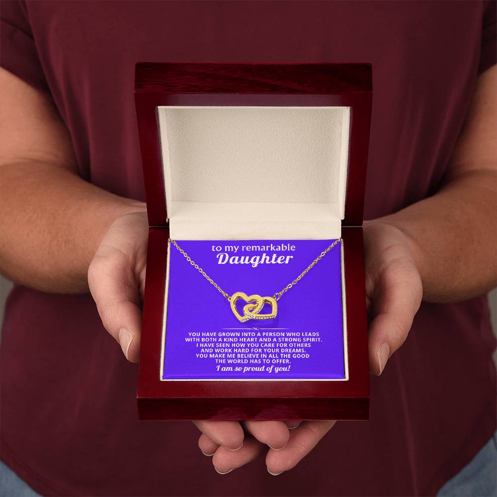 Daughter Interlocking Hearts Necklace Gift